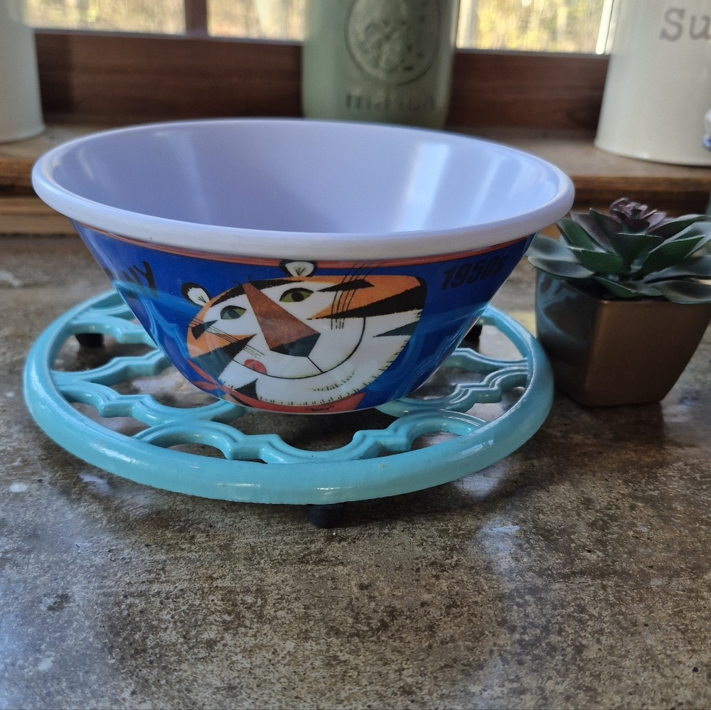🌿5/$25 Vintage Kelloggs 2006 Tony The Tiger Melamine Cereal Bowl 6.5"